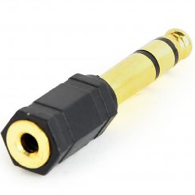 Адаптер Cablexpert 6.35 мм - 3.5 мм (M/F), чорний (A-6.35M-3.5F)